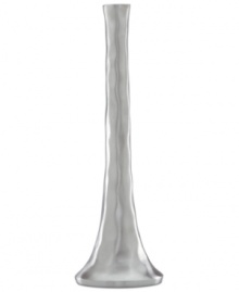 Handcrafted in aluminum alloy with an organic shape and brushed finish, the Dimension cone candlestick from Donna Karan Lenox lends a serene, dreamy quality to modern settings. Handcrafted in aluminum alloy with an organic shape and brushed finish, the Dimension cone candlestick from Donna Karan Lenox lends a serene, dreamy quality to modern settings.