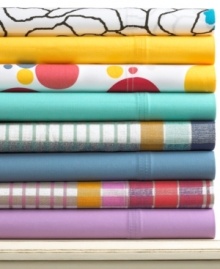 Outfit your kid's room in style with these 300-thread count sheet sets, featuring vibrant colors and modern patterns for a fun and playful feel. Outfit your kid's room in style with these 300-thread count sheet sets, featuring vibrant colors and modern patterns for a fun and playful feel.