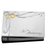 Golden anniversary. Look back on 50 years together with this Best Wishes photo album, featuring a polished silver-plated cover embellished with goldtone detail and 50th Anniversary. A thoughtful gift, from Lenox. Qualifies for Rebate