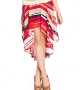Incorporate fashion's favorite style into your wardrobe with this trend-right, high-low skirt from Urban Hearts!