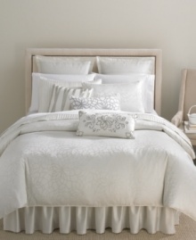 This quilted coverlet features a lush linear quilting pattern in soft, shimmering fabric that enhances this Martha Stewart Collection bedding with beautiful simplicity. This quilted coverlet features a lush linear quilting pattern in soft, shimmering fabric that enhances this Martha Stewart Collection bedding with beautiful simplicity.