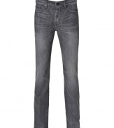 Add instant style to your casual look with these elegantly distressed jeans from Seven for all Mankind - Five-pocket styling, belt loops, logo detailed back pockets, slim cut, stylishly distressed - Wear with a cashmere pullover and retro-inspired sneakers or with a henley, a blazer, and motorcycle boots