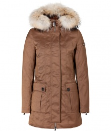 Your cold weather look just got more stylish with this luxe fitted down parka from Peuterey - Hood with raccoon fur trim, concealed zipper closure, long sleeves with zip cuffs logo detail, cargo pockets and slit pockets, water repellent - Slim fit - Wear with an elevated jeans-and-tee ensemble or a workweek-chic look Your cold weather look just got more stylish with this luxe fitted down parka from Peuterey - Hood with raccoon fur trim, concealed zipper closure, long sleeves with zip cuffs logo detail, cargo pockets and slit pockets, water repellent - Slim fit - Wear with an elevated jeans-and-tee ensemble or a workweek-chic look