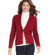 Layer up in Jones New York Signature's basic cardigan. At a great price, you'll want one in each color!