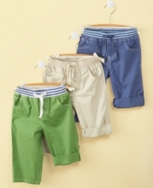 Not short on style. These pants from First Impressions can be worn long or short for easy versatility and transition into any season. Not short on style. These pants from First Impressions can be worn long or short for easy versatility and transition into any season.