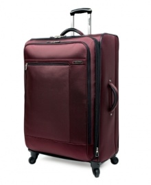 A little goes a long way with lightweight luggage that eases your load without sacrificing durability. The long life of this incredibly strong suitcase keeps you traveling, offering 360-degree wheels, an expandable main compartment and convenient interior features that keep your clothes wrinkle free. Limited lifetime warranty. Qualifies for Rebate A little goes a long way with lightweight luggage that eases your load without sacrificing durability. The long life of this incredibly strong suitcase keeps you traveling, offering 360-degree wheels, an expandable main compartment and convenient interior features that keep your clothes wrinkle free. Limited lifetime warranty. Qualifies for Rebate