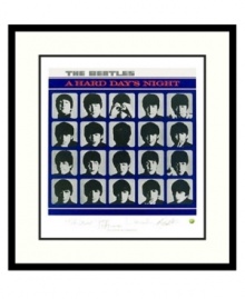 A Hard Day's Night will make you feel all right. A limited-edition print of the 1964 album cover, this historic wall art captures rock n' roll legends John, Paul, George and Ringo in the midst of Beatlemania. A Hard Day's Night will make you feel all right. A limited-edition print of the 1964 album cover, this historic wall art captures rock n' roll legends John, Paul, George and Ringo in the midst of Beatlemania.