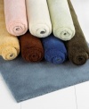 These soft and stylish rugs have a super dense one inch pile for a luxurious, cushion-like feel. Available in a variety of hues to coordinate with any bathroom, and also feature latex backing.