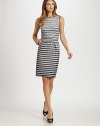 Textural, graphic knit, in a sleek pull-on style with delicately scalloped edges.Jewel necklineSleevelessPleats at waistPull-on styleAbout 21½ from natural waist85% viscose/13% polyamide/2% elastaneDry cleanMade in Italy of imported fabricModel shown is 5'11 (180cm) wearing US size 4. 