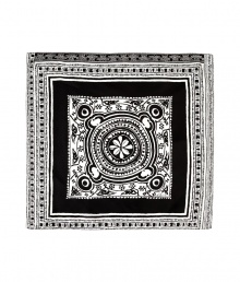 Channel your inner dandy with Etros modern monochrome silk pocket square - Perfect for giving as a holiday gift - Fold into a square and pair with modern tailored suits