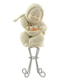 Created for those who love to indulge, this hand-painted figurine features intricate carved details over pure bisque porcelain. A timeless collectible sure to bring joy to any home. Created for those who love to indulge, this hand-painted figurine features intricate carved details over pure bisque porcelain. A timeless collectible sure to bring joy to any home.