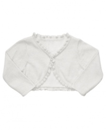Add instant pretty appeal with this lovely, ruffly cardigan from Carter's.
