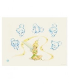 See every side of Tinker Bell. A student of classic Disney, Mark Cote referenced the original 1953 illustrations from Peter Pan to create this portrait of everyone's favorite fairy. Swarovski crystals twinkle amid the stars in her golden aura. See every side of Tinker Bell. A student of classic Disney, Mark Cote referenced the original 1953 illustrations from Peter Pan to create this portrait of everyone's favorite fairy. Swarovski crystals twinkle amid the stars in her golden aura.