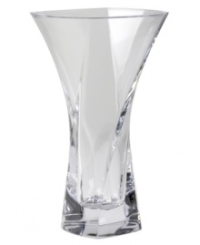 At once boldly modern and refreshingly simple, the Piorett vase from Nambe takes crystal for a spin. A heavy, square base with an artful twist gives bouquets a striking, fanciful style. Designed by Lisa Smith. At once boldly modern and refreshingly simple, the Piorett vase from Nambe takes crystal for a spin. A heavy, square base with an artful twist gives bouquets a striking, fanciful style. Designed by Lisa Smith.