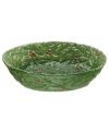 Martha Stewart Collection makes the table merrier than ever with the sculpted holly bowl. Green leaves and vibrant red berries complement the graceful Holiday Garden dinnerware pattern.