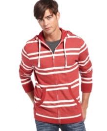 Soft and stylish, this French terry hoodie from Club Room is ideal for your seasonal layered look. (Clearance)