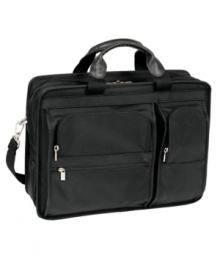 Get a grip on your tech stuff with this well-organized briefcase from McKlein. Two compartments put everything -- including your laptop -- in its rightful place, while multiple pockets help keep accessories and other everyday essentials in order. One-year warranty. Get a grip on your tech stuff with this well-organized briefcase from McKlein. Two compartments put everything -- including your laptop -- in its rightful place, while multiple pockets help keep accessories and other everyday essentials in order. One-year warranty.