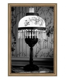 Shine a light on the past with this framed canvas print by Ashley Beck. A shade with vintage blooms and crystal beading caps off an exquisite lamp while floral wallpaper completes the scene with antique elegance. Shine a light on the past with this framed canvas print by Ashley Beck. A shade with vintage blooms and crystal beading caps off an exquisite lamp while floral wallpaper completes the scene with antique elegance.