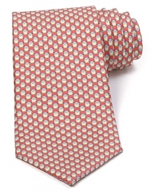 A platoon of owls fronts this handsome tie from Salvatore Ferragamo, a lighthearted design that's rendered in plush silk for a lavish touch. A platoon of owls fronts this handsome tie from Salvatore Ferragamo, a lighthearted design that's rendered in plush silk for a lavish touch.