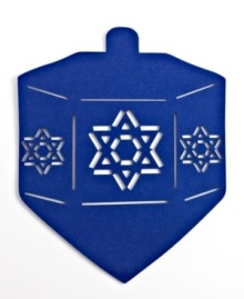 Dreidel you shall play. Keep spirits high for eight days and beyond with Hanukkah placemats featuring blue felt cut with stars of David. Dreidel you shall play. Keep spirits high for eight days and beyond with Hanukkah placemats featuring blue felt cut with stars of David.