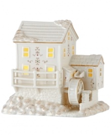The backbone of Mistletoe Park's economy, this humble mill churns out essentials all year long. Fine porcelain and festive gold accents coordinate beautifully with the rest of the quaint Christmas village from Lenox. The backbone of Mistletoe Park's economy, this humble mill churns out essentials all year long. Fine porcelain and festive gold accents coordinate beautifully with the rest of the quaint Christmas village from Lenox.