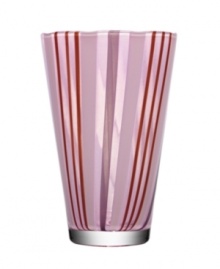 With a retro feel and stripes of pretty purple hues, the beach-inspired Cabana vase brightens any space with irresistible style. Designed by Ludvig Lofgren for Kosta Boda. With a retro feel and stripes of pretty purple hues, the beach-inspired Cabana vase brightens any space with irresistible style. Designed by Ludvig Lofgren for Kosta Boda.
