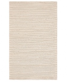 The softest wool and felt fibers are here hand-woven in India to replicate the handsome, rugged look of nautical sweaters in the Spinnaker Knit area rug from Lauren Ralph Lauren. A clean and simple, yet authentic staple made for any modern home. The softest wool and felt fibers are here hand-woven in India to replicate the handsome, rugged look of nautical sweaters in the Spinnaker Knit area rug from Lauren Ralph Lauren. A clean and simple, yet authentic staple made for any modern home.