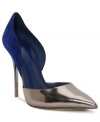 Slip into the sexy two-toned style of Truth or Dare by Madonna's Corinie single sole d'Orsay pumps.