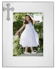Commemorate blessed occasions with a Best Wishes picture frame featuring a sparkling cross in polished silver plate. A beautiful communion or wedding gift, from Lenox. Qualifies for Rebate Commemorate blessed occasions with a Best Wishes picture frame featuring a sparkling cross in polished silver plate. A beautiful communion or wedding gift, from Lenox. Qualifies for Rebate