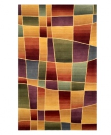 Whimsical shapes and fun, vibrant color gradations are captured in stunning detail on this Liora Manne area rug. Hand-tufted with a thick half-inch pile in 100% wool for a soft, gentle hand. Whimsical shapes and fun, vibrant color gradations are captured in stunning detail on this Liora Manne area rug. Hand-tufted with a thick half-inch pile in 100% wool for a soft, gentle hand.