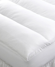 Comfort at its finest. Hotel Collection brings you the ultimate in luxury with this reversible Dual Support featherbed, featuring lofty down fill on one side and down alternative on the other. Comfort at its finest. Hotel Collection brings you the ultimate in luxury with this reversible Dual Support featherbed, featuring lofty down fill on one side and down alternative on the other.