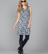 A geometric print refreshes a classic shift dress silhouette in this look from Tommy Hilfiger. (Clearance)