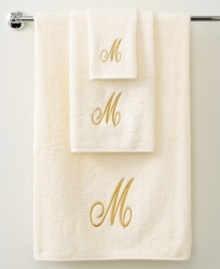 Utterly classic, this Initial Script bath towel gives your bathroom that personal touch it deserves in a completely elegant design. Features a beautifully embroidered script letter of your choice on a soft cotton ground. Utterly classic, this Initial Script bath towel gives your bathroom that personal touch it deserves in a completely elegant design. Features a beautifully embroidered script letter of your choice on a soft cotton ground.