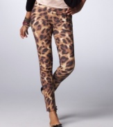 We're wild for these animal-print pants from XOXO! The skinny leg fit adds trend-perfect style to the bold look.