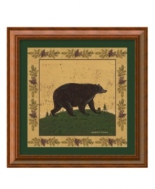 Redecorate your living room like a cozy lodge with Folk Bear by Warren Kimble. A lone bear surrounded by pine cones, a forest-green mat and dark wood frame creates a look of rustic charm. Redecorate your living room like a cozy lodge with Folk Bear by Warren Kimble. A lone bear surrounded by pine cones, a forest-green mat and dark wood frame creates a look of rustic charm.