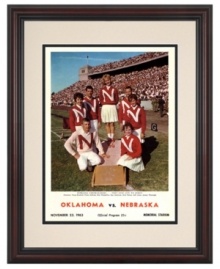 Nebraska's cheerleaders scored the cover of this 1963 football program, but it was the football team that came out on top against Oklahoma on November 23, 1963. With its vibrant colors restored, the team spirit is alive and well today. Nebraska's cheerleaders scored the cover of this 1963 football program, but it was the football team that came out on top against Oklahoma on November 23, 1963. With its vibrant colors restored, the team spirit is alive and well today.