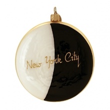 In every store, deli and check out counter, the Black & White Cookie is a familiar sight to New Yorkers. Michael Storring's Black & White Cookie adds a fun and graphic accent to your Christmas Tree! In every store, deli and check out counter, the Black & White Cookie is a familiar sight to New Yorkers. Michael Storring's Black & White Cookie adds a fun and graphic accent to your Christmas Tree!