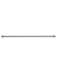 Hang shower curtains and bath towels with ease, no matter how big or small the space! The Forma Ultra Tension shower curtain rod securely fits between two walls without any mounting hardware or messy installation. Featuring brushed stainless steel. Hang shower curtains and bath towels with ease, no matter how big or small the space! The Forma Ultra Tension shower curtain rod securely fits between two walls without any mounting hardware or messy installation. Featuring brushed stainless steel.