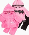 It's hard to count all the cute details on these hoodie and pants sets from Baby Essentials, but ruffles and polka dot bow appliques are a certain start!