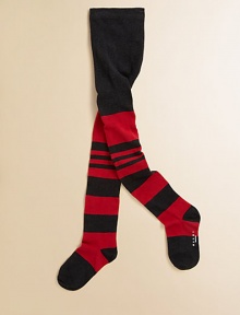 She'll make a bold statement in these funky striped tights. Striped designPull-on styleRibbed elastic waist80% cotton/18% polyamide/2% elastaneMachine washMade in Italy