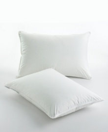 Layer your bed in luxury. This down pillow features ultrasoft white goose down for year-round, lightweight warmth. Featuring silky 300 thread count Lyocell and cotton double cover. Layer your bed in luxury. This down pillow features ultrasoft white goose down for year-round, lightweight warmth. Featuring silky 300 thread count Lyocell and cotton double cover.