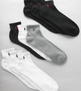 Available in extended sizes, this convenient 3-pack of Polo socks gets you through the week in soft, sport-inspired comfort.