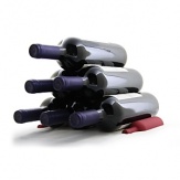 Display wine in a unique way with this clever bottle holder from Make My Day--display up to 10 bottles in a pyramid or in a row. Also great for storing bottles in the fridge!