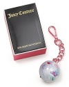 Flaunting a butterfly design on a pink chain, this smart Juicy Couture keychain doubles as a speaker to broadcast her favorite tunes.