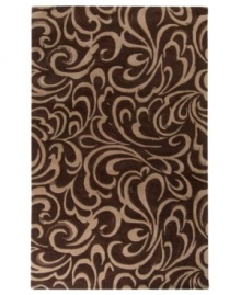 Go with the flow. Designed by Candice Olson for Surya, this rug simply dazzles with fluid, modern beauty. Hand-tufted of wool for rich texture, the swirl-patterned rug is rendered in soft, earthy hues for undeniable charisma in any space. Go with the flow. Designed by Candice Olson for Surya, this rug simply dazzles with fluid, modern beauty. Hand-tufted of wool for rich texture, the swirl-patterned rug is rendered in soft, earthy hues for undeniable charisma in any space.