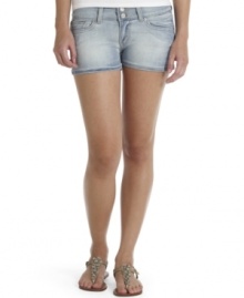 Sporting a bleached light wash and super comfortable fit, these denim shorts from Levi's are the it pick for sun-filled seasons! Sporting a bleached light wash and super comfortable fit, these denim shorts from Levi's are the it pick for sun-filled seasons!