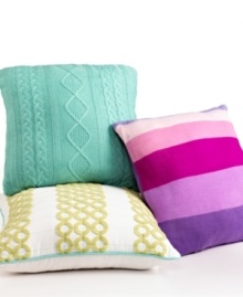In a serene Turquoise hue and whimsical knit texture, this decorative pillow from Jenni offers a chic addition to your Marci bed. Mix and match with other decorative pillows for a fun look. In a serene Turquoise hue and whimsical knit texture, this decorative pillow from Jenni offers a chic addition to your Marci bed. Mix and match with other decorative pillows for a fun look.