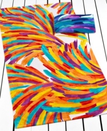 Embracing vibrant Brazilian-inspired hues and bold painterly strokes, this artistic Brushstrokes beach towel from Martha Stewart Collection is the perfect companion for your tropical escape. Embracing vibrant Brazilian-inspired hues and bold painterly strokes, this artistic Brushstrokes beach towel from Martha Stewart Collection is the perfect companion for your tropical escape.