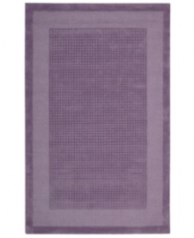 In playful purple, this charming rug will warm up any space in your home. A distinctive center grid gives the rug a delightful texture while coordinating well with casual and modern interiors. Hand-tufted of wool for premium softness and durability. In playful purple, this charming rug will warm up any space in your home. A distinctive center grid gives the rug a delightful texture while coordinating well with casual and modern interiors. Hand-tufted of wool for premium softness and durability.