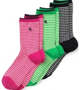 Classic gingham printed trouser socks in new, fun fashion colors!